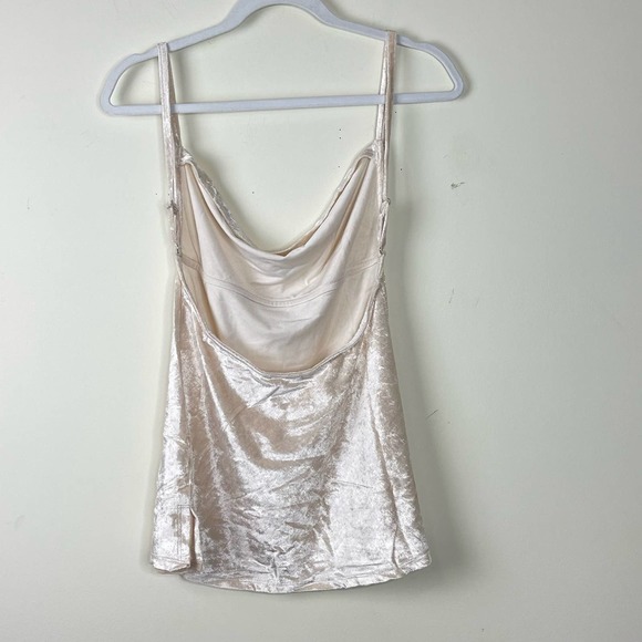 Free People Ivory Champagne All Night Velvet Tunic Camisole NWT Size Small - Picture 3 of 8